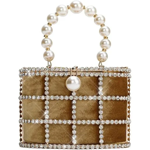 NEW Sparkling Bling Swarovski Crystal Pearl Clutch Purse Bag: + FREE Gif… - Picture 15 of 16